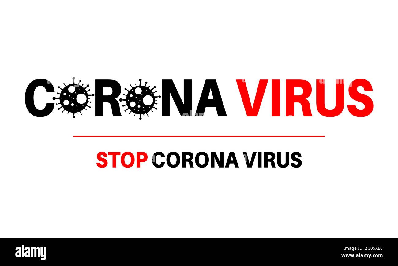 Disegno del vettore del virus della corona di Covid-19. Illustrazione Vettoriale