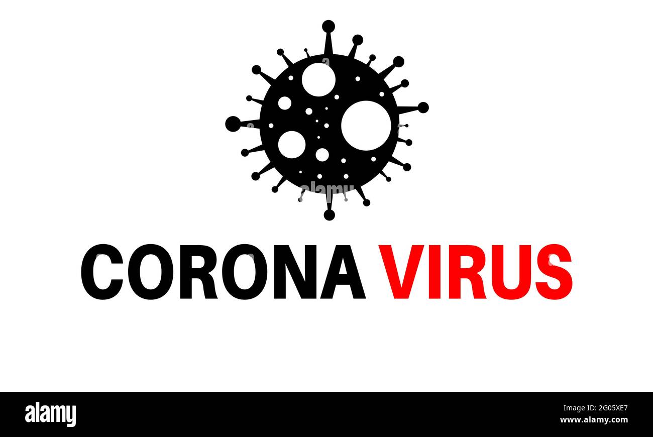 Disegno del vettore del virus della corona di Covid-19. Illustrazione Vettoriale