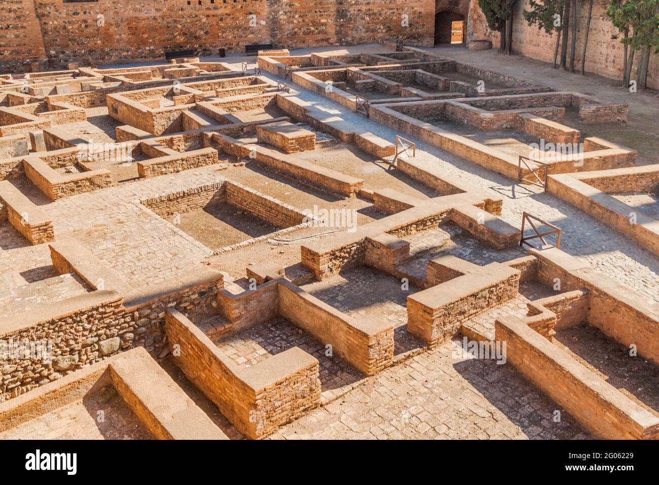 Scavi di Alcazaba ad Alhambra a Granada, Spagna Foto Stock