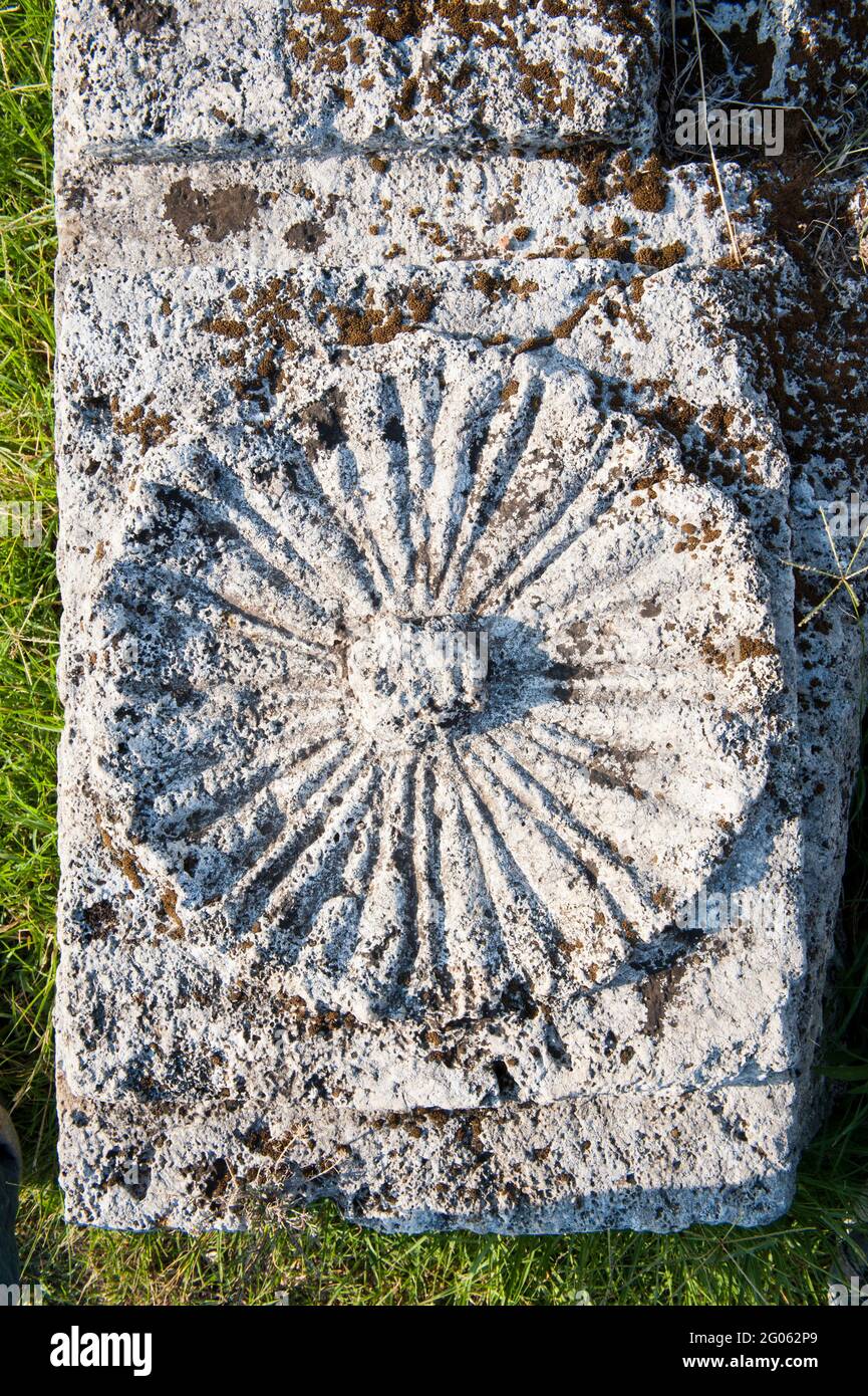 Area archeologica di Paestum, UNESCO; Patrimonio dell'Umanità, provincia di Salerno, Campania, Italia, Europa Foto Stock