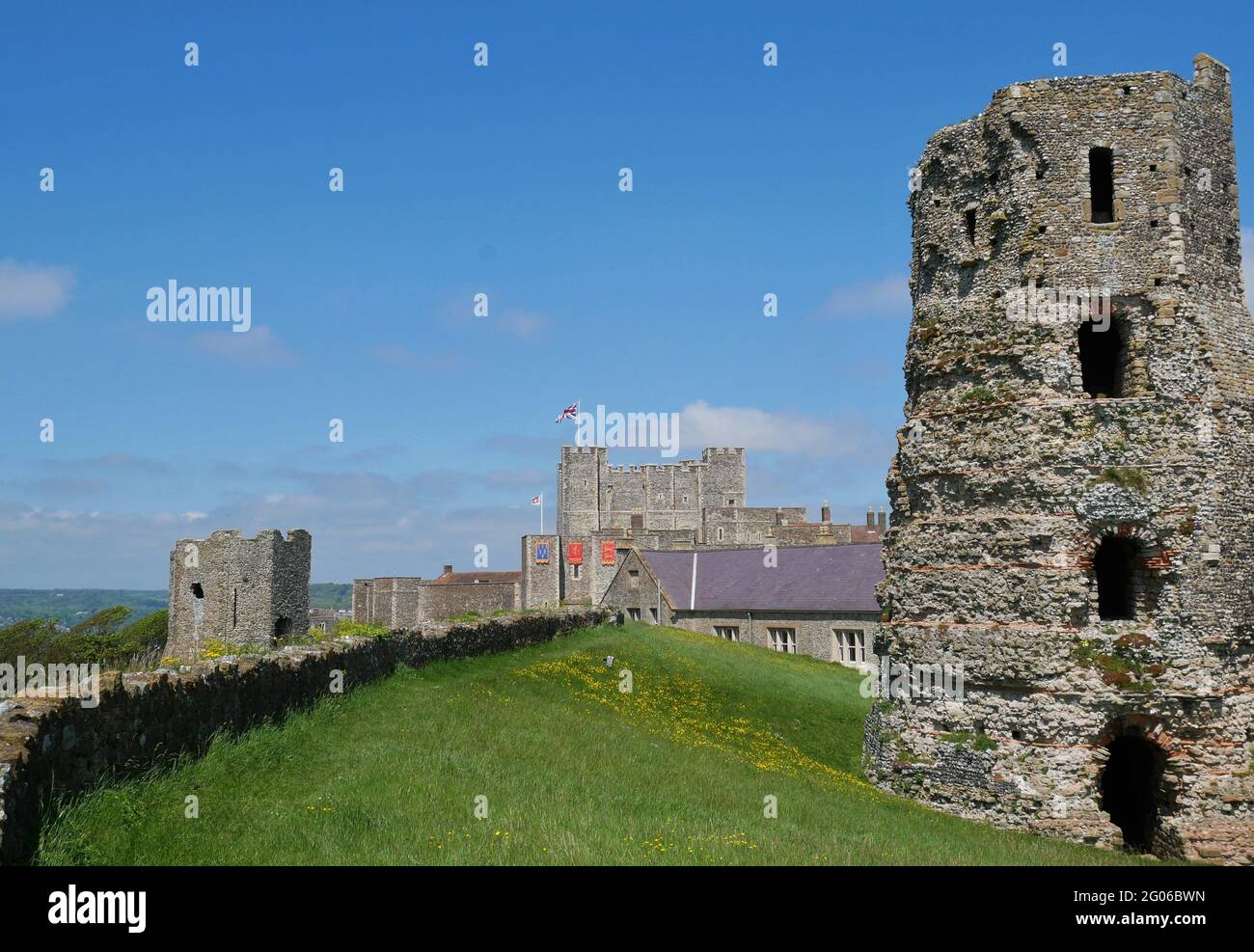 Il castello di Dover, Dover, Kent, Inghilterra Foto Stock