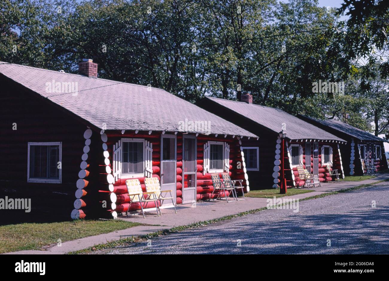 1980 Stati Uniti - Tawas Inn Cabins, Route 23, East Tawas, Michigan 1988 Foto Stock