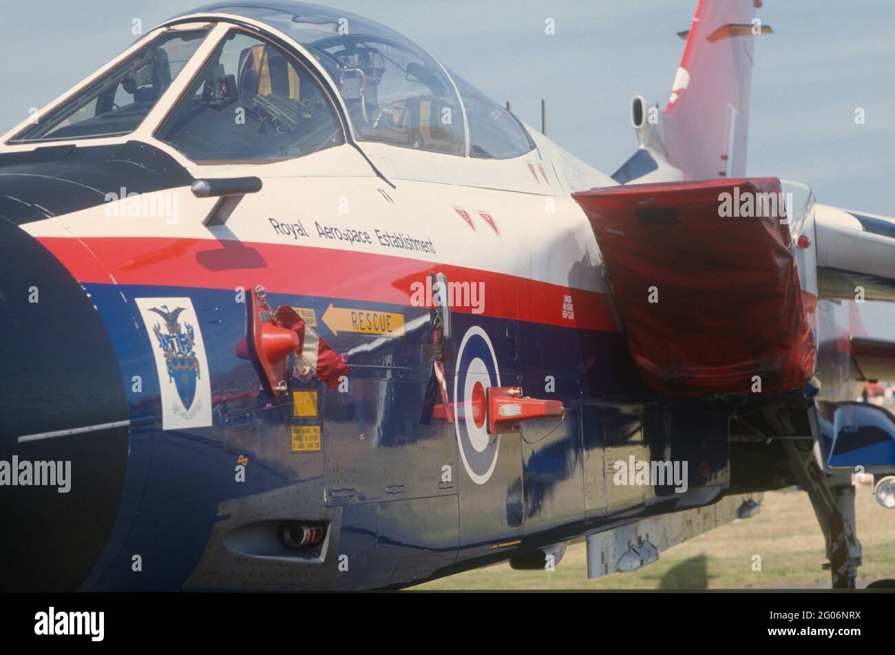 Il Tornado GR1 di RAE Bedford in esposizione statica al 1991 Alconbury Air Fete. Foto Stock