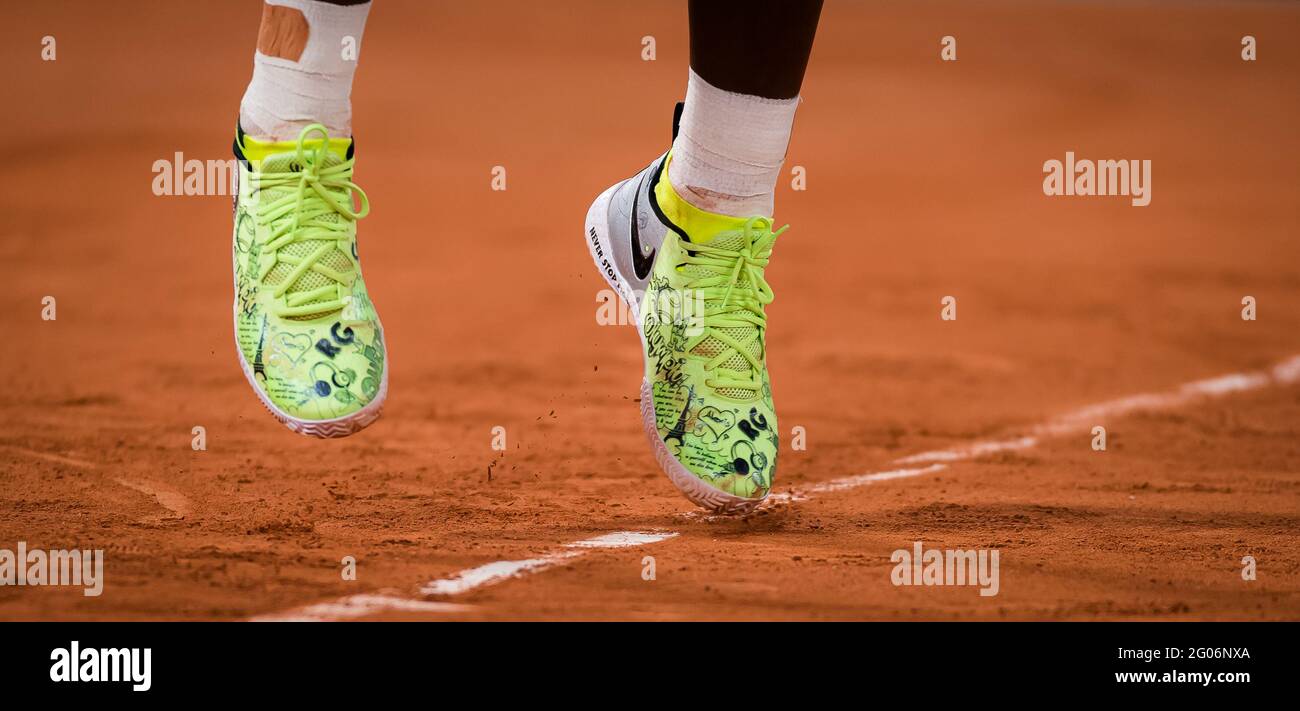 Serena Williams degli Stati Uniti, scarpe Nike durante il primo round del  Roland-Garros 2021, torneo di tennis Grand Slam il 31 maggio 2021 allo  stadio Roland-Garros di Parigi, Francia - Photo Rob
