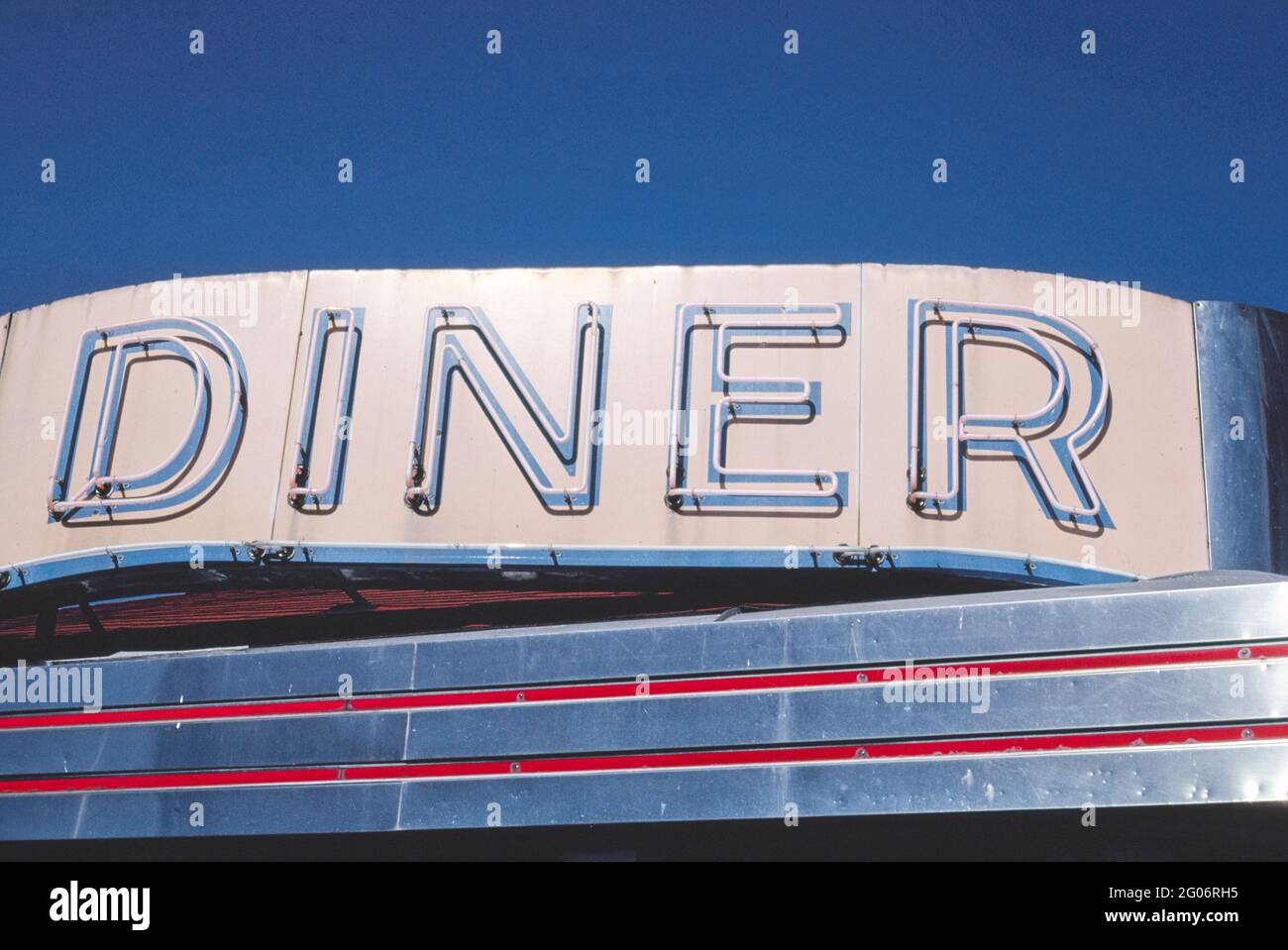 1980 Stati Uniti - Red Robin Diner Sign, Johnson City, New York 1988 Foto Stock