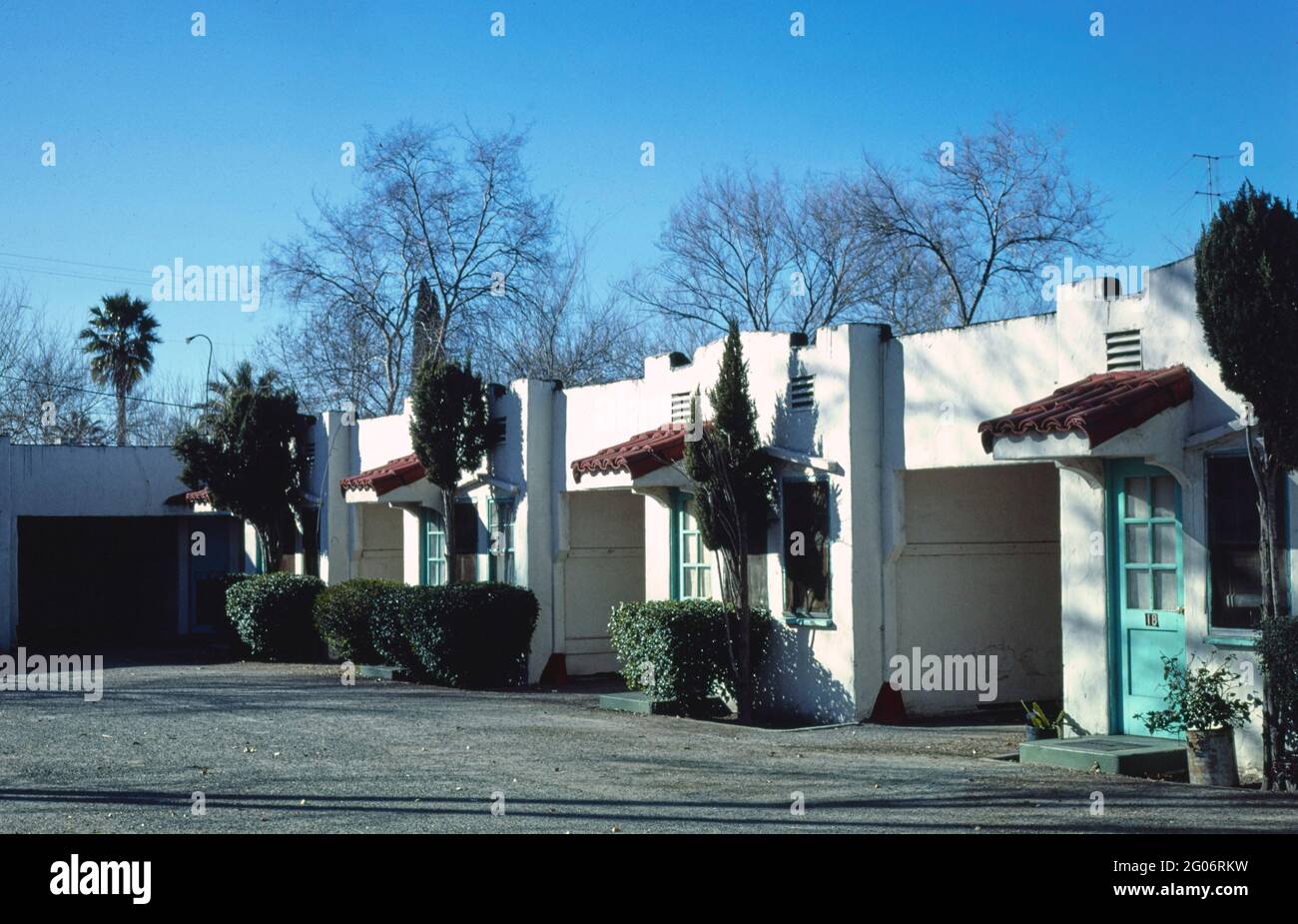 1977 Stati Uniti - Mission Motel, San Bernardino, California Foto Stock