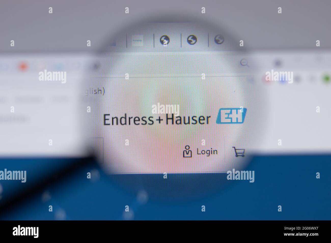 Los Angeles, California, USA - 1 Giugno 2021: Logo o icona Hauser EH sul sito web, Editoriale illustrativo Foto Stock