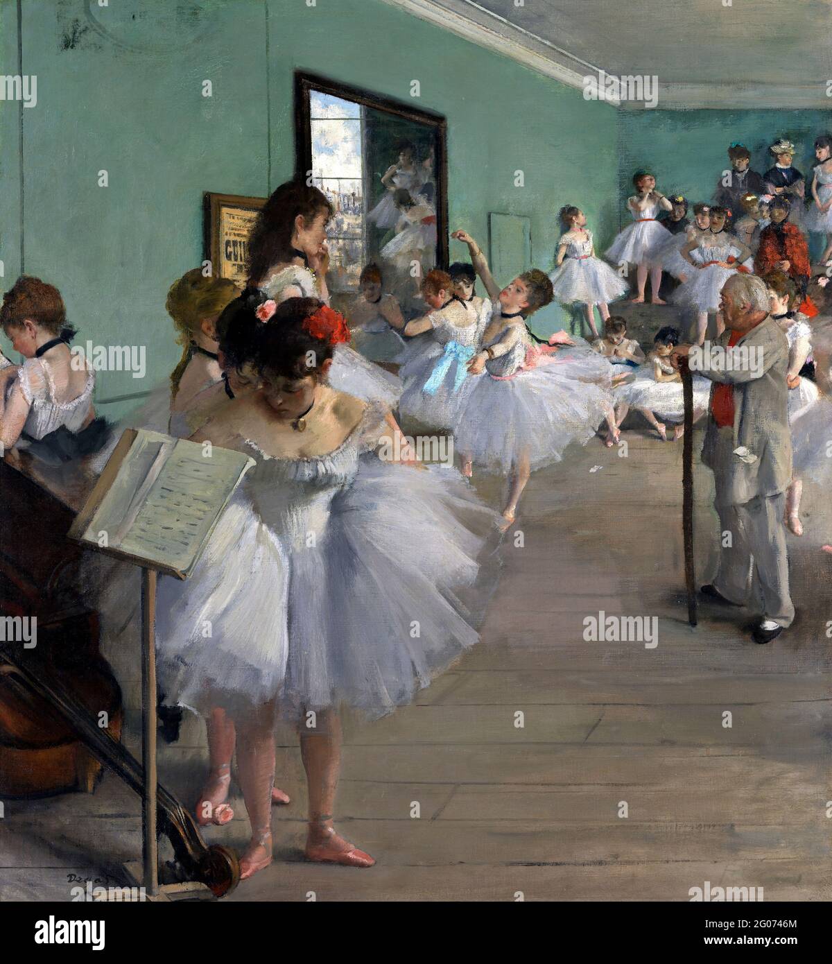 Degas. Dipinto intitolato 'la classe di danza' di Edgar Degas (1834-1917), olio su tela, 1874 Foto Stock