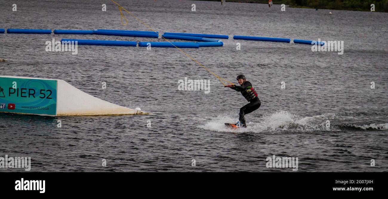 Sci d'acqua a Chasewater Foto Stock