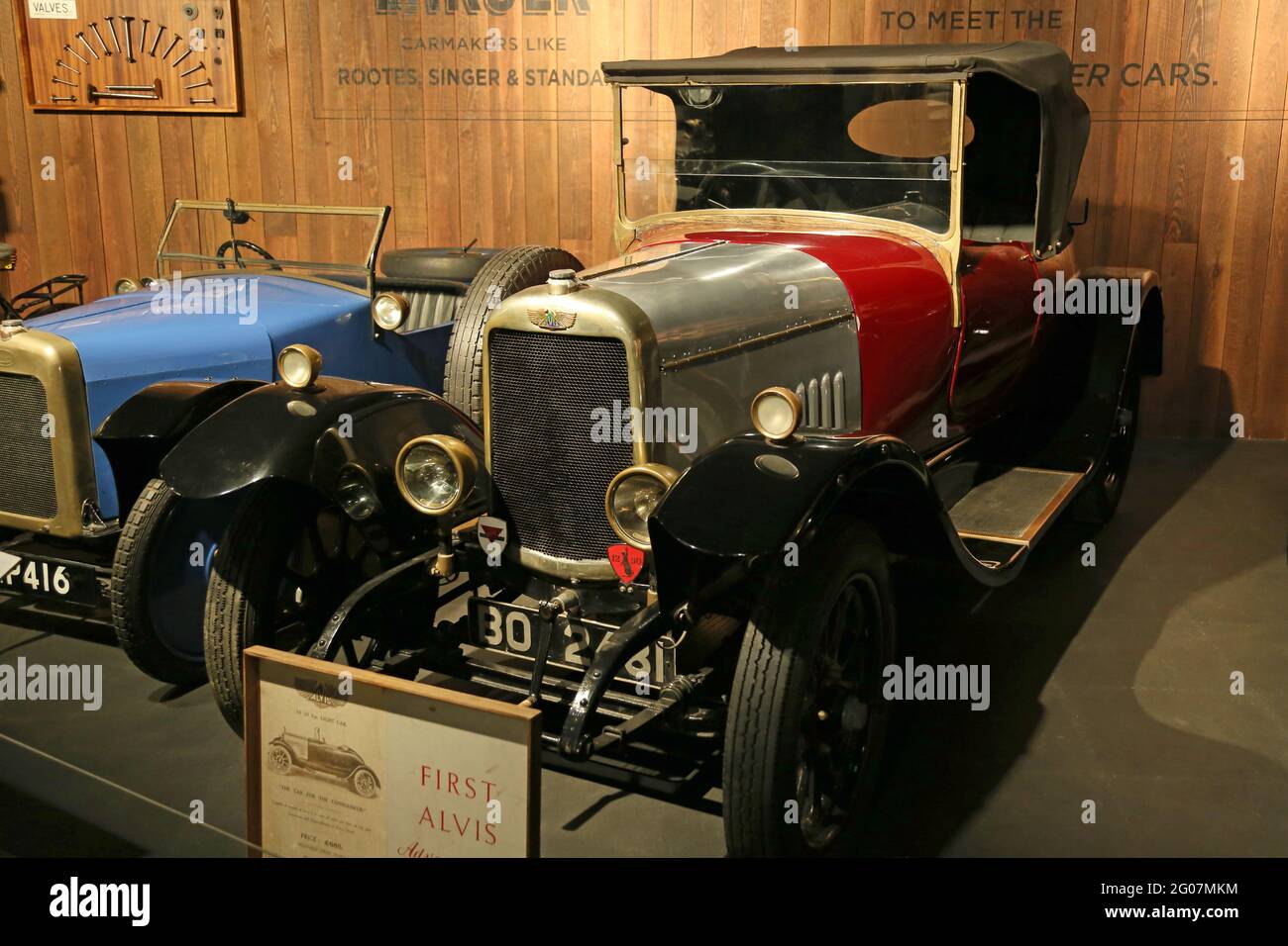 Alvis 10/30 Tourer (1920), il più antico Alvis sopravvissuto, Coventry Transport Museum, Millennium Place, Coventry, West Midlands, Inghilterra, Regno Unito, Europa Foto Stock