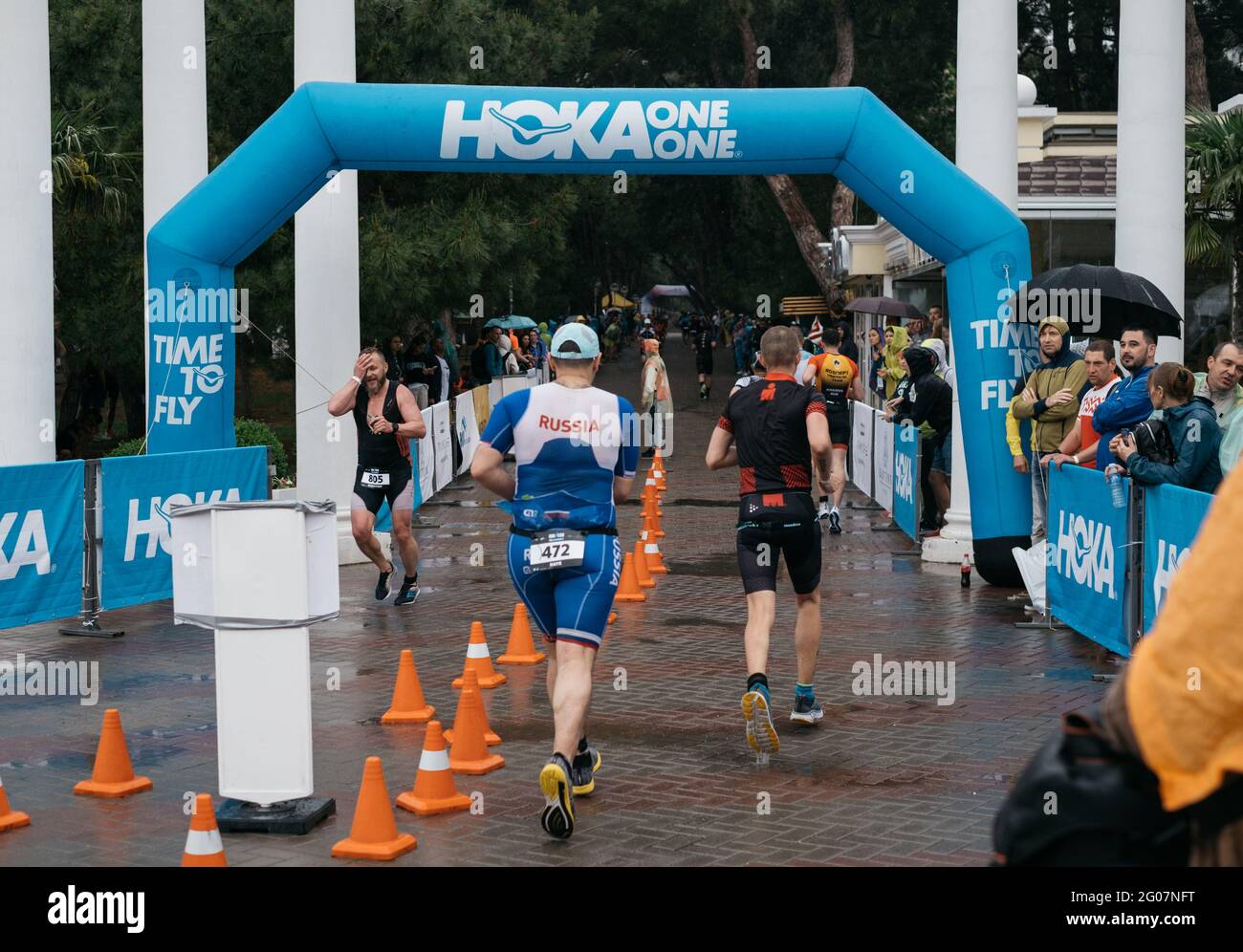 Gelendzhik, Russia, 22 maggio 2021: IRONSTAR SPRINT e 113. Partecipanti alla gara Sprint. Foto Stock
