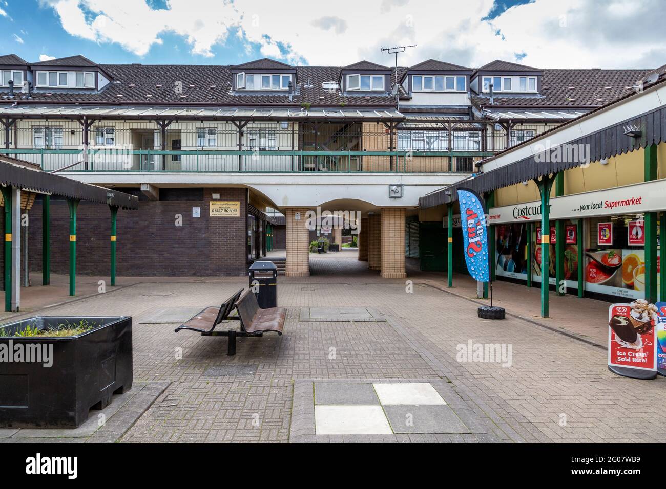 Centro commerciale Woodrow a Redditch, Worcestershire, Inghilterra. Foto Stock