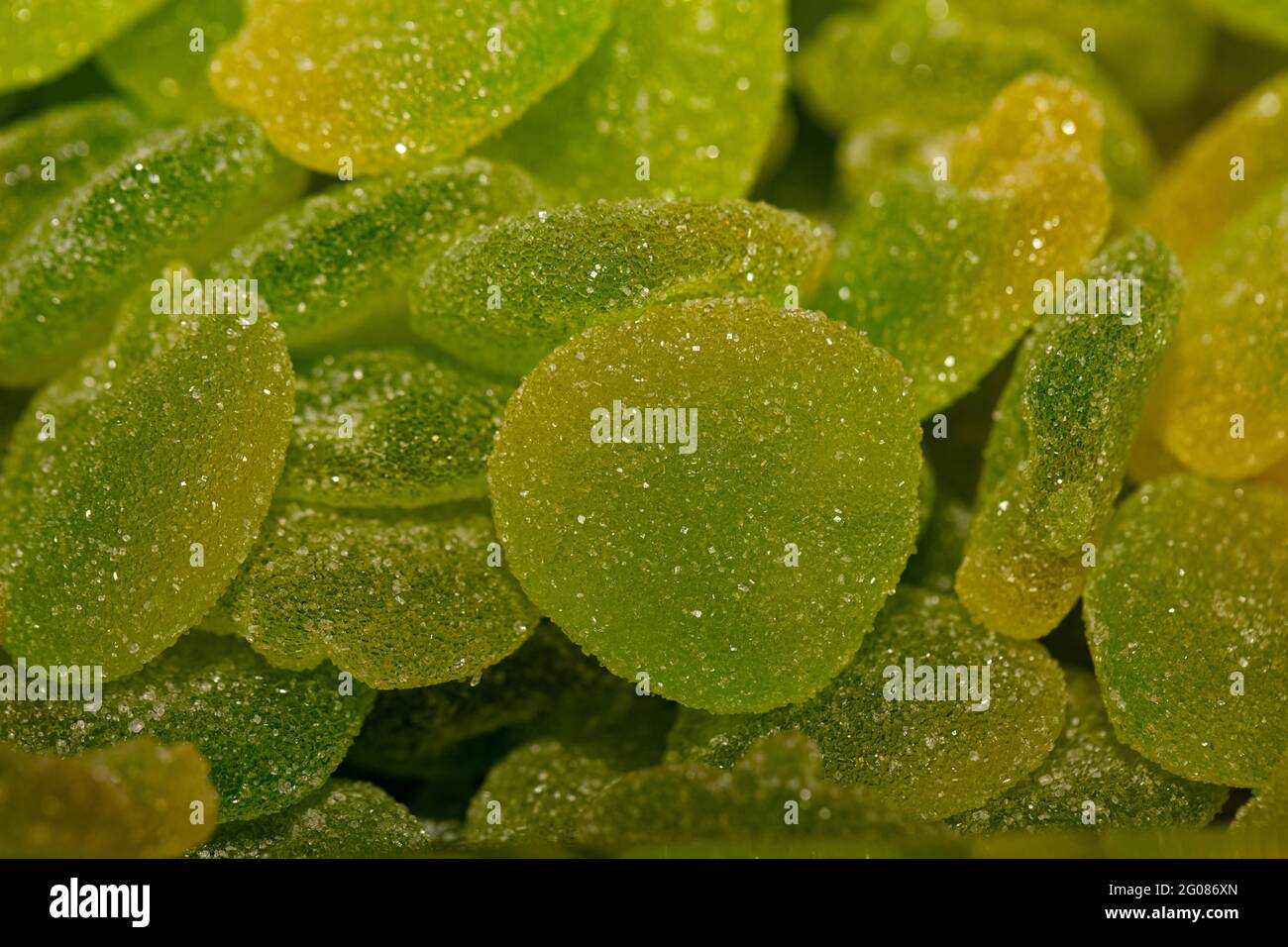 Verde gelatina caramelle sfondo testurizzato Foto Stock