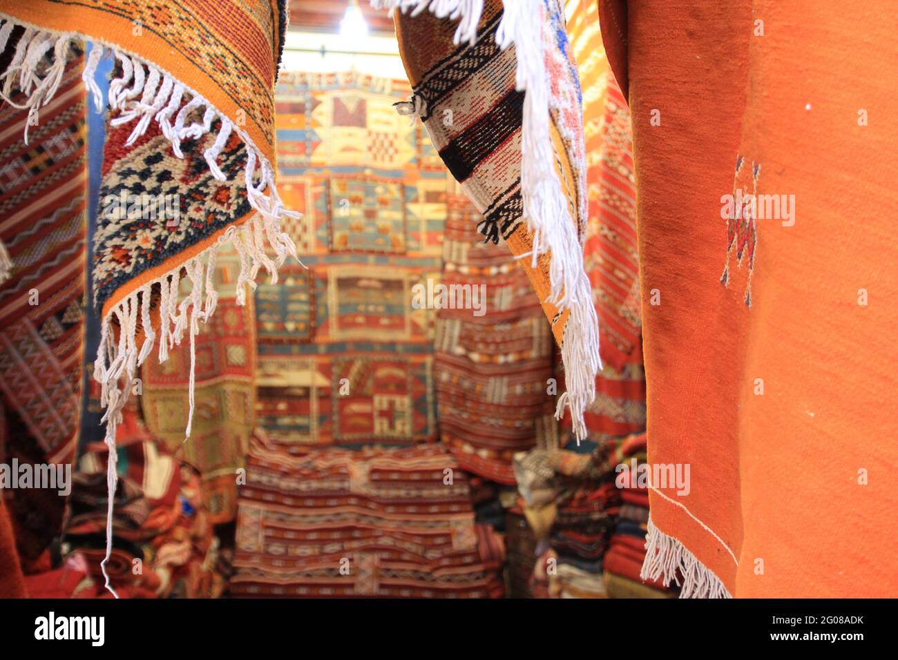 Texture nei mercati della città di Marrakech, Marocco Foto Stock