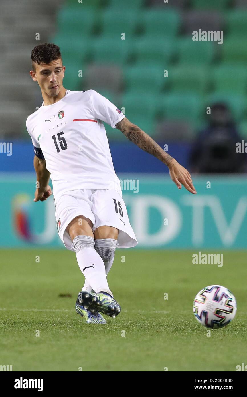 Lubiana, Slovenia, 31 maggio 2021. Enrico del Prato Italia durante la partita UEFA U21 Championships 2021 allo Stadion Stoczicw di Lubiana. L'immagine di credito dovrebbe essere: Jonathan Moscop / Sportimage Foto Stock