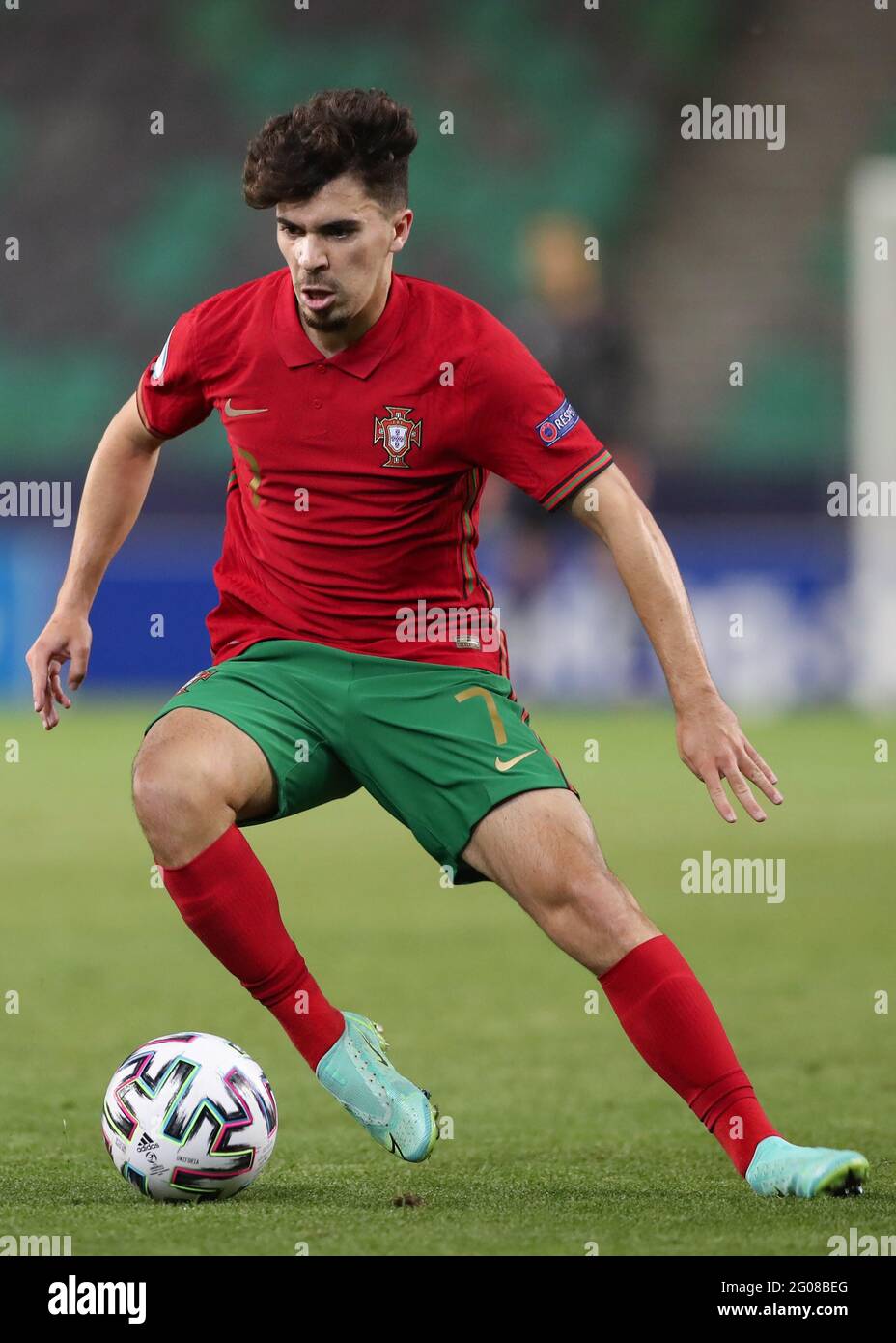 Lubiana, Slovenia, 31 maggio 2021. Vitinha del Portogallo durante la partita UEFA U21 Championships 2021 allo Stadion Stoczicw, Lubiana. L'immagine di credito dovrebbe essere: Jonathan Moscop / Sportimage Foto Stock