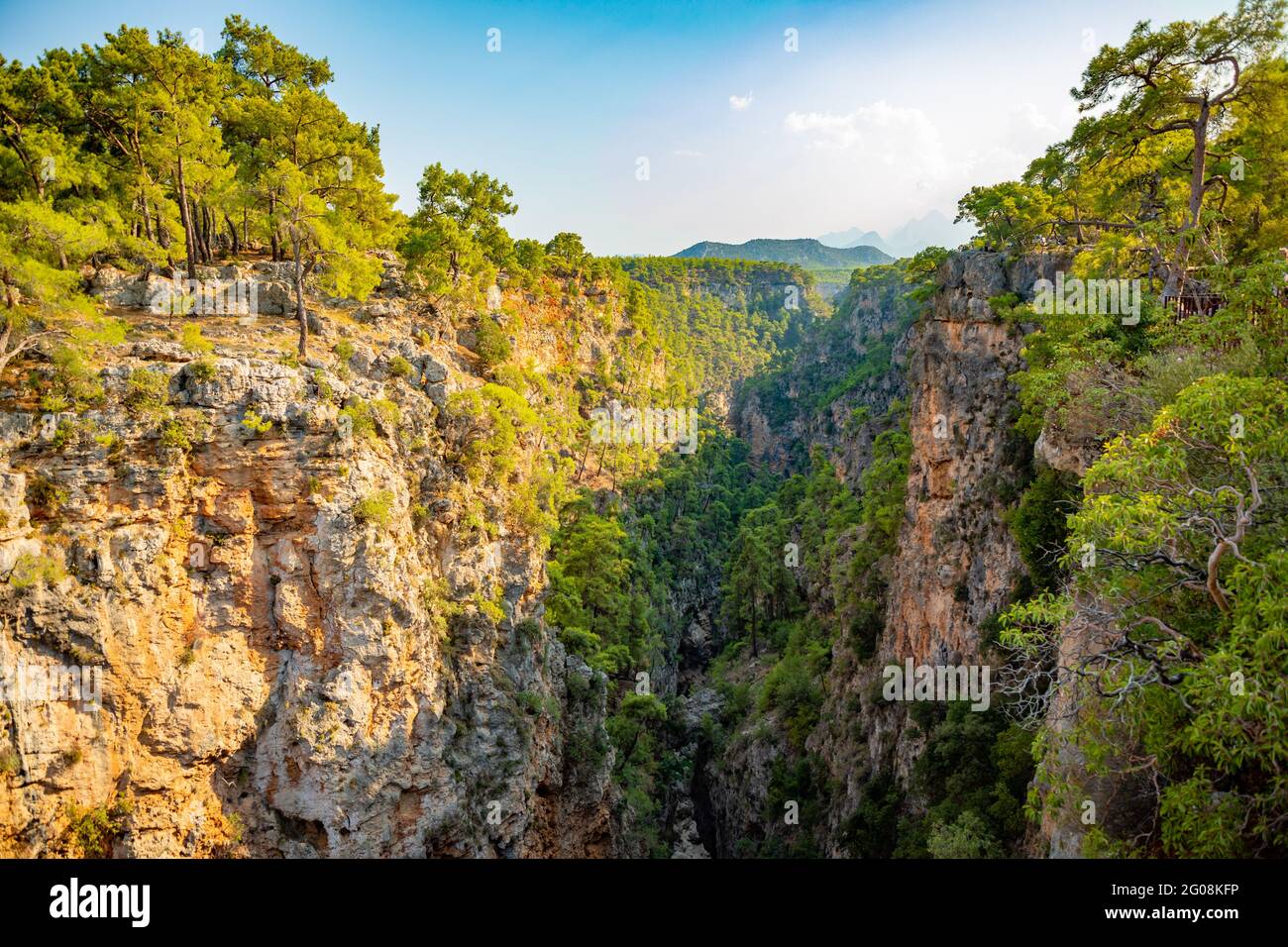 Splendida vista del Guver Canyon nel Parco Naturale vicino ad Antalya in Turchia Foto Stock