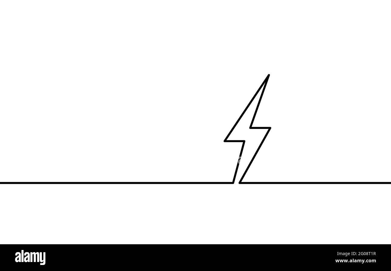 Alimentazione elettrica ricaricabile continua line-art per la conservazione dell'energia. Icona di ricarica della batteria dello smartphone simbolo concetto di tecnologia industriale. Mano Illustrazione Vettoriale