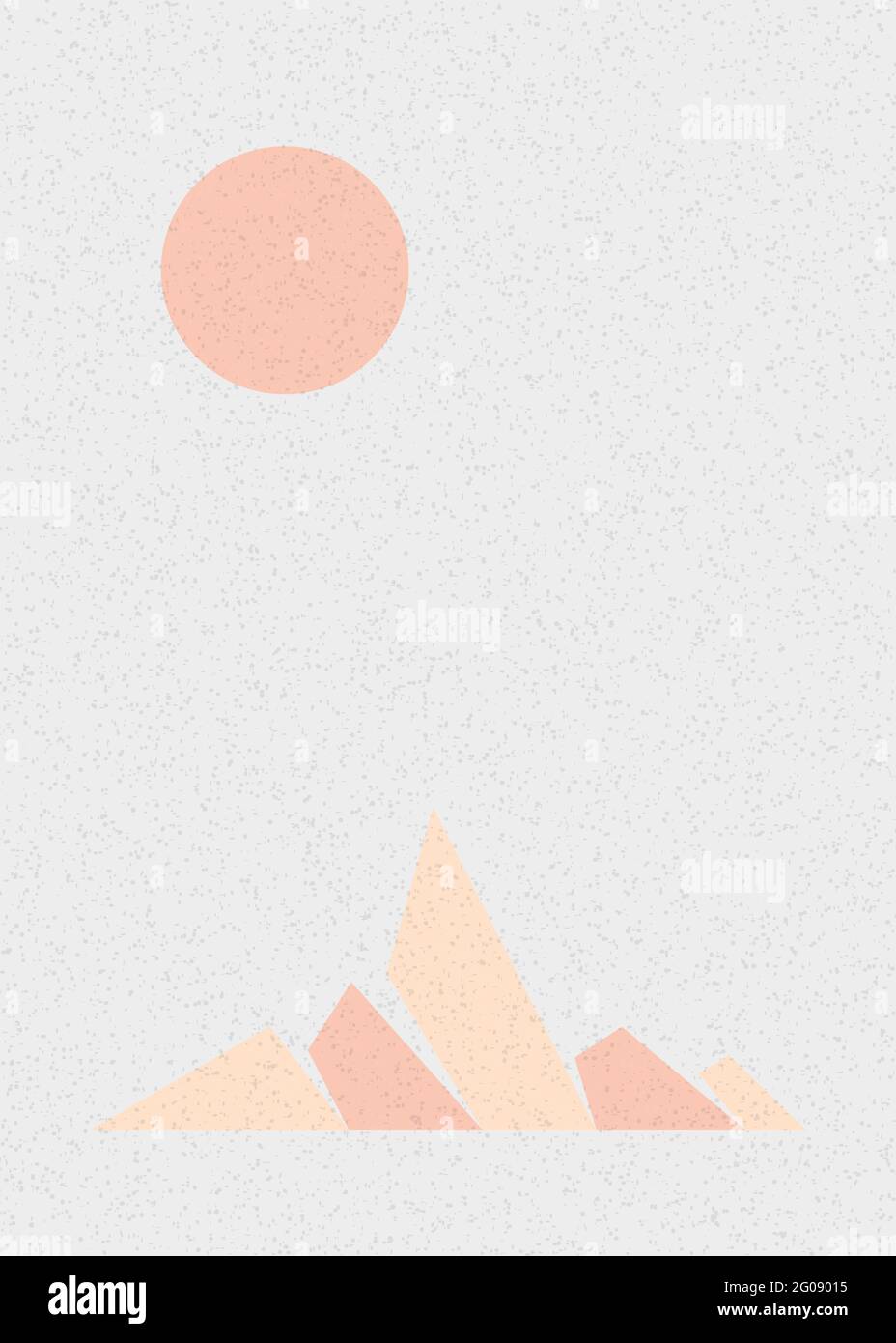 Illustrazione generativa di poster con silhouette delle Geometric Mountains Illustrazione Vettoriale