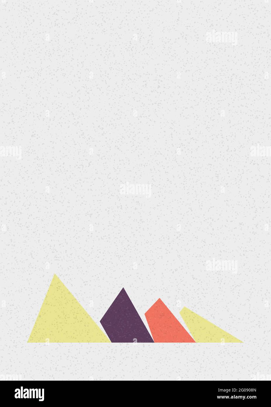 Illustrazione generativa di poster con silhouette delle Geometric Mountains Illustrazione Vettoriale