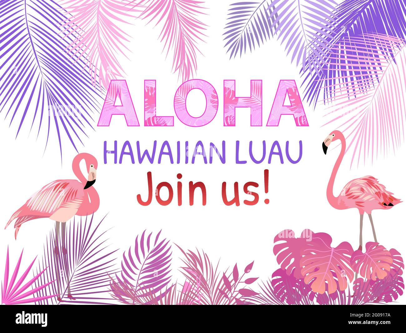 Aloha Hawaii. Miglior design creativo rosa per poster, volantino, presentazione. Sfondo vettoriale. Illustrazione Vettoriale