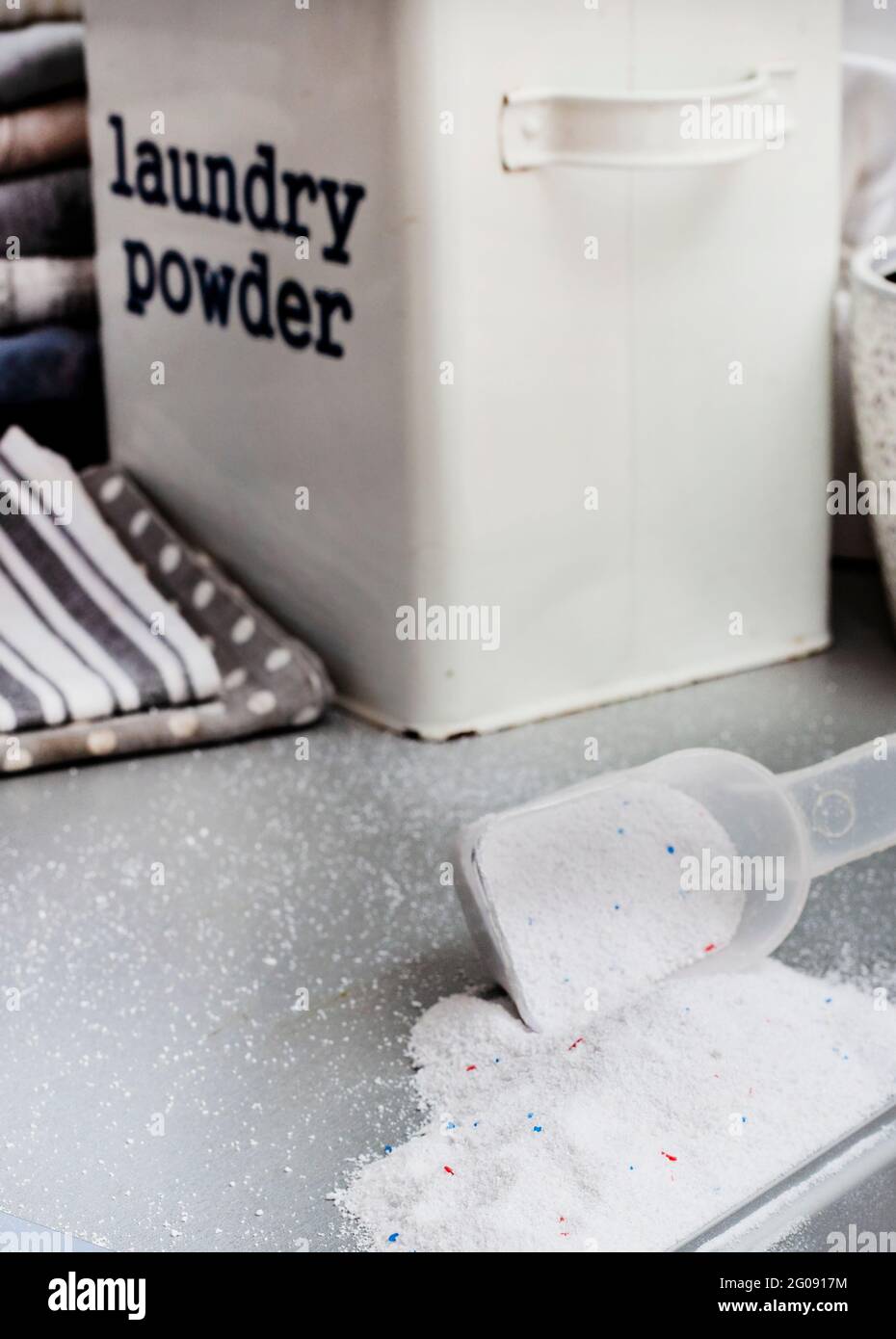 Immagini Stock - Lavatrice Detergente. Detersivo In Polvere Bianco