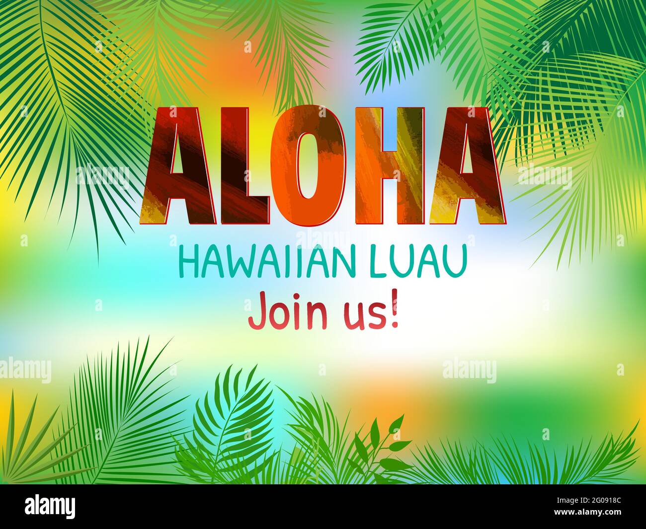Aloha Hawaii. Miglior design creativo per poster, volantini, presentazioni. Sfondo vettoriale. Illustrazione Vettoriale