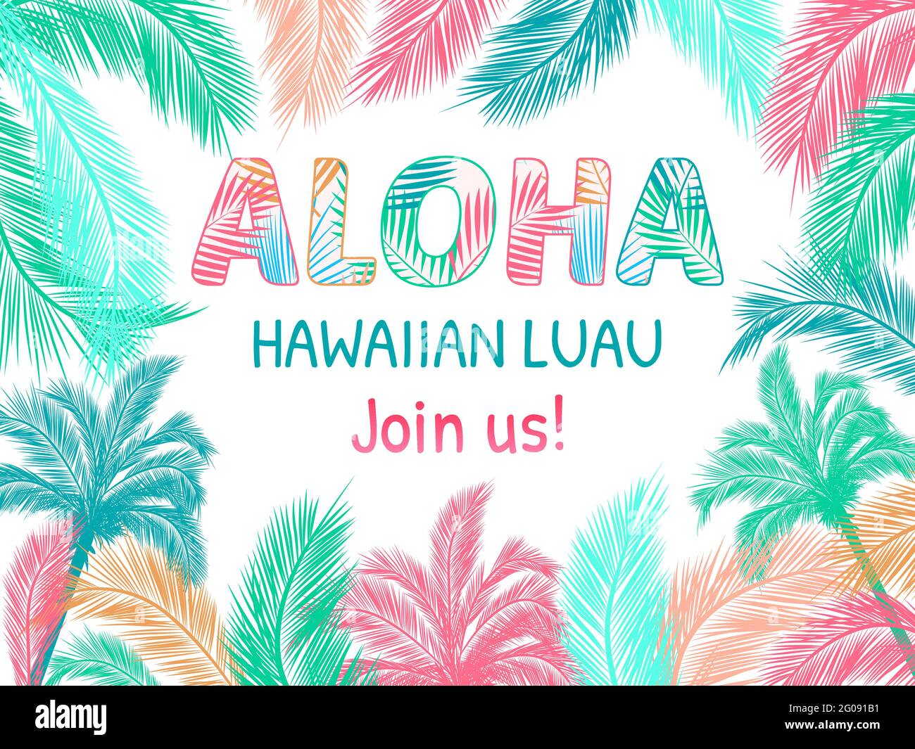 Aloha Hawaii. Miglior design creativo rosa per poster, volantino, presentazione. Sfondo vettoriale. Illustrazione Vettoriale