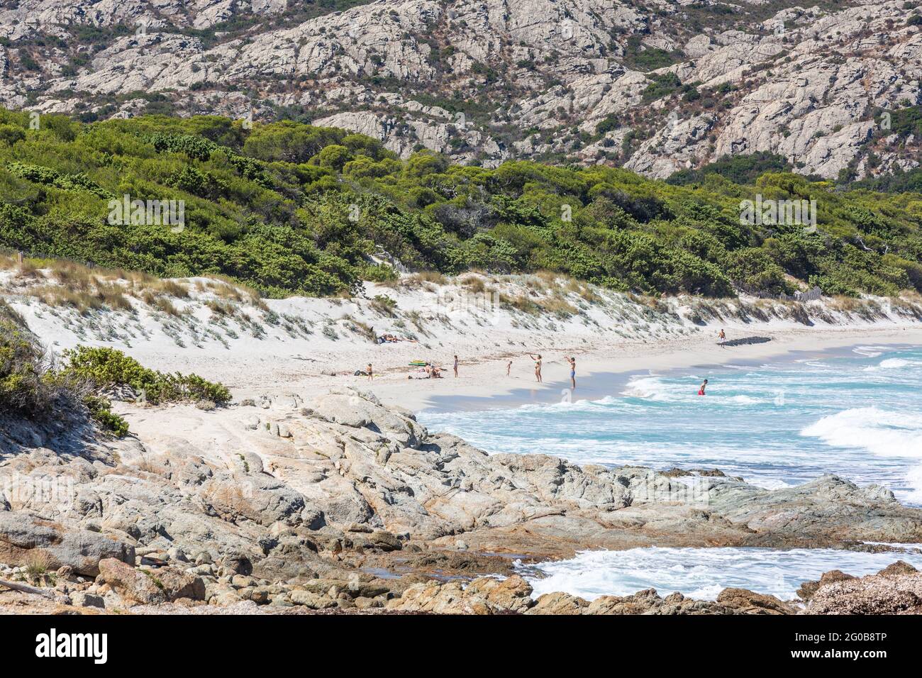 Spiaggia di Saleccia, Corsica, Francia Foto Stock
