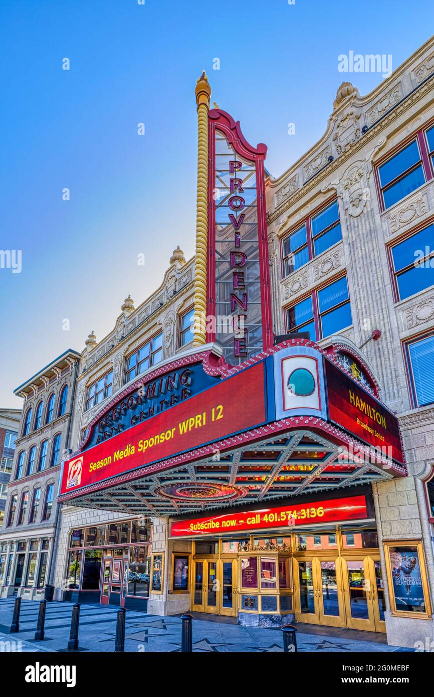 Providence Performing Arts Center, noto anche come Loew's, 228 Weybosset Street, progettato da C.W. E George Rapp e costruito nel 1928. Foto Stock