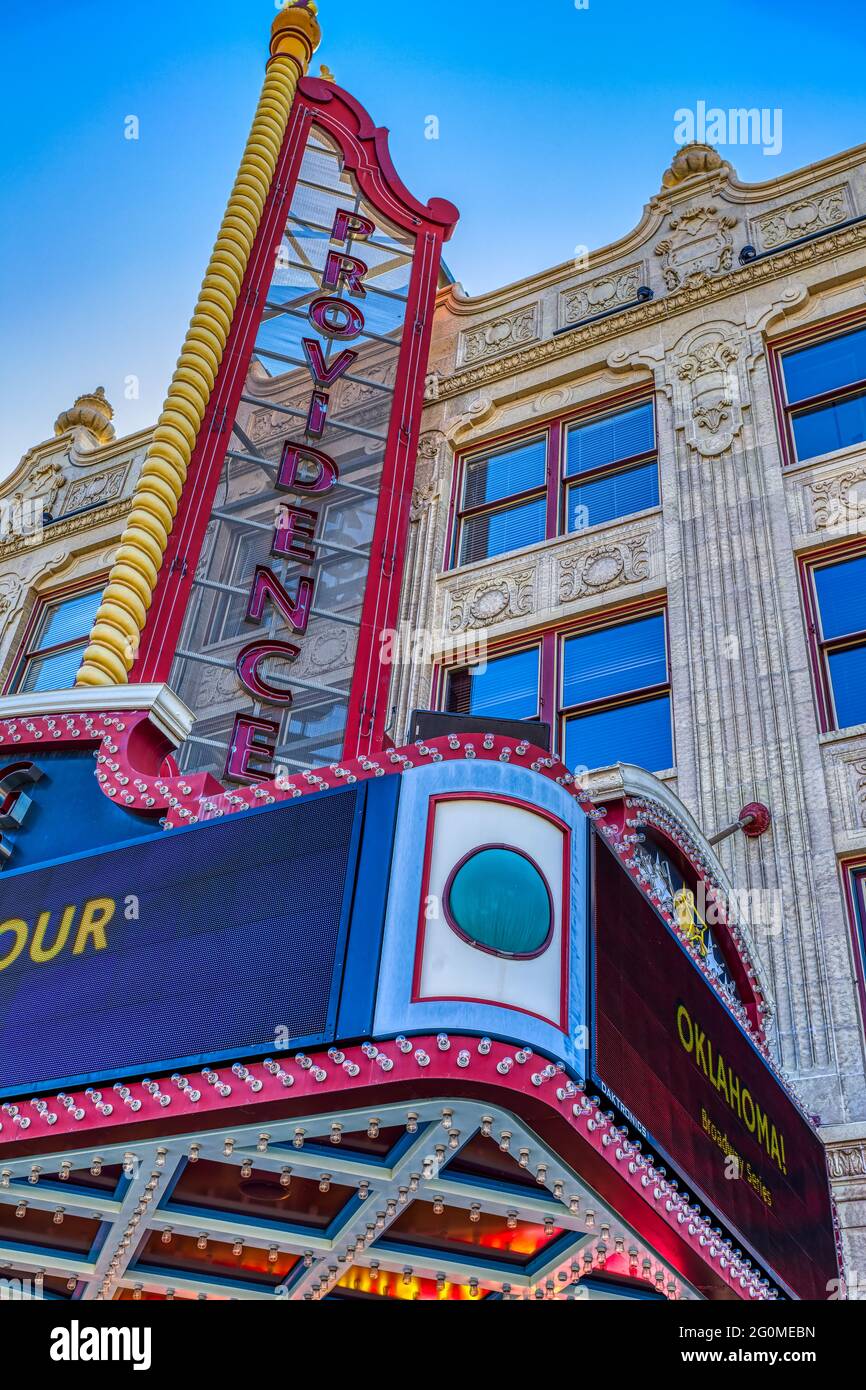 Providence Performing Arts Center, noto anche come Loew's, 228 Weybosset Street, progettato da C.W. E George Rapp e costruito nel 1928. Foto Stock