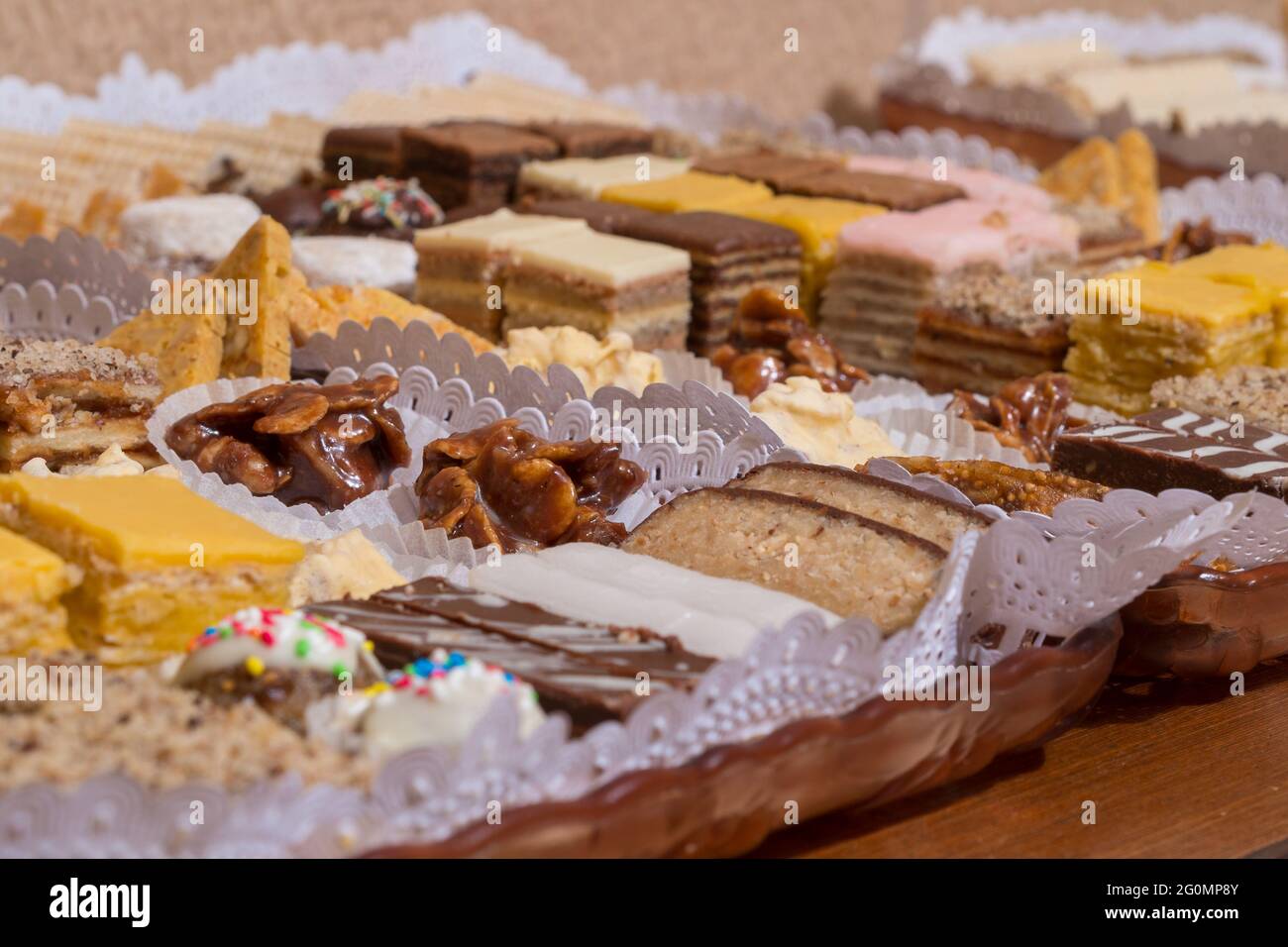 Dolci e dolci tradizionali serbi Foto Stock