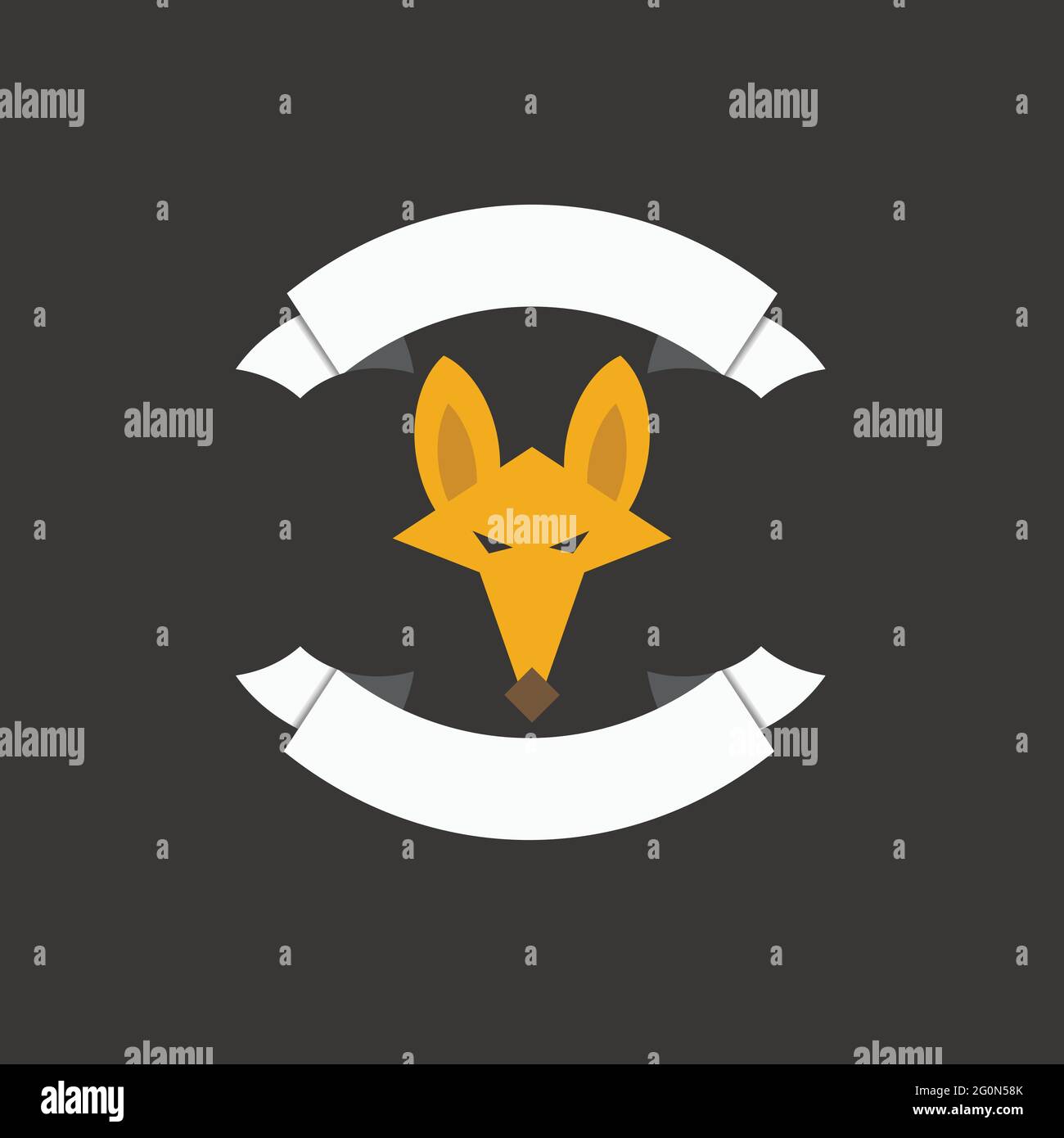temi del logo fox in grassetto immagine vettoriale Illustrazione Vettoriale