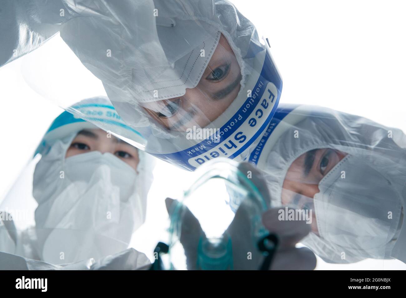 Il team medico in lavoro Foto Stock