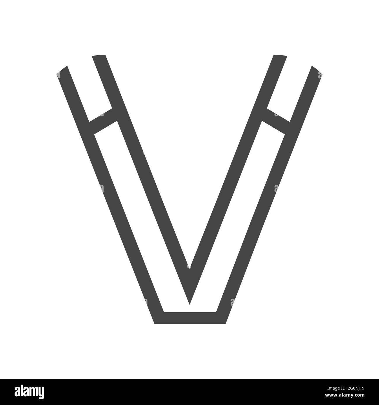 HV, VH, V E H Abstract disegno iniziale del logo alfabeto con lettera monogramma Illustrazione Vettoriale