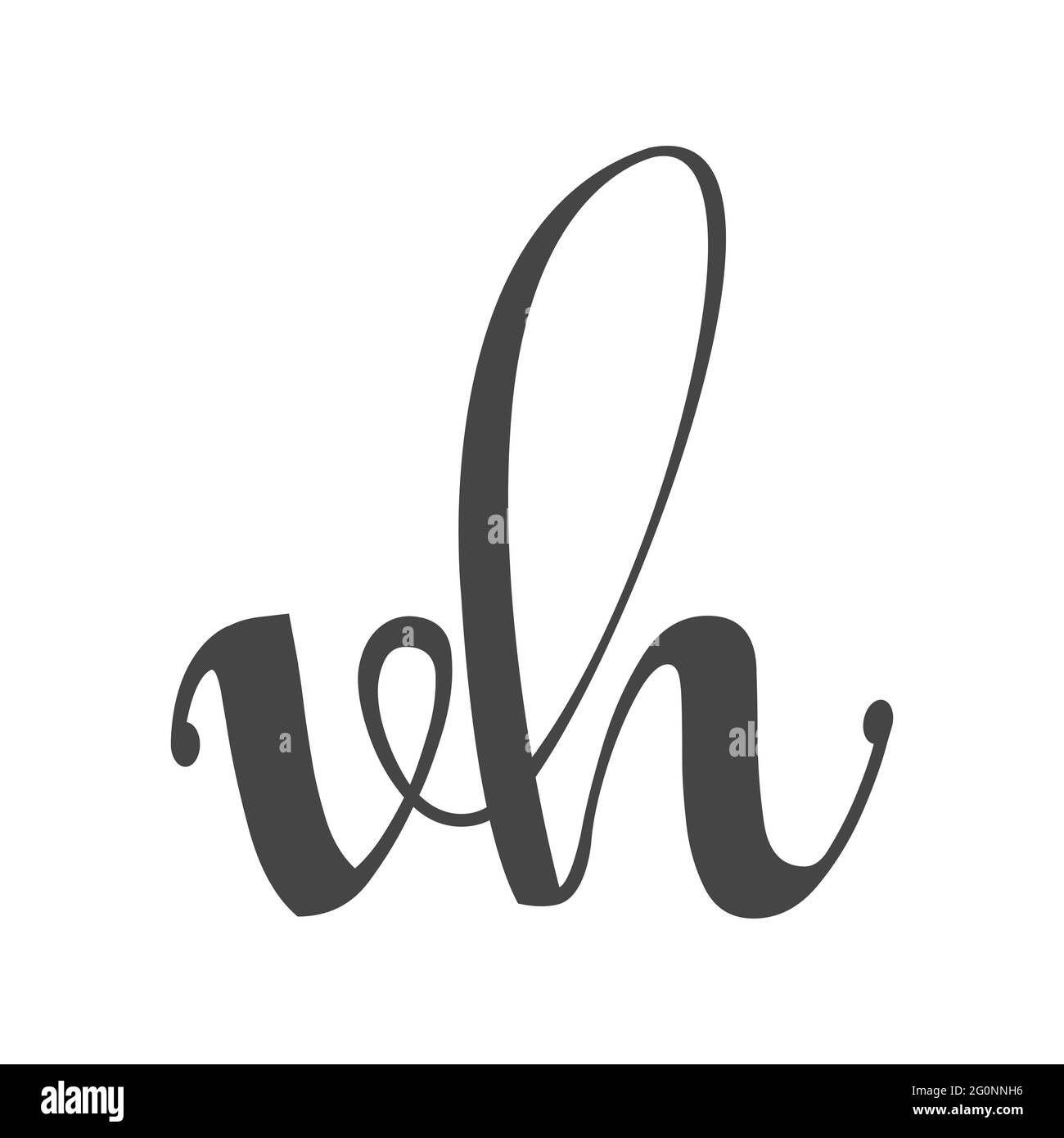 HV, VH, V E H Abstract disegno iniziale del logo alfabeto con lettera monogramma Illustrazione Vettoriale