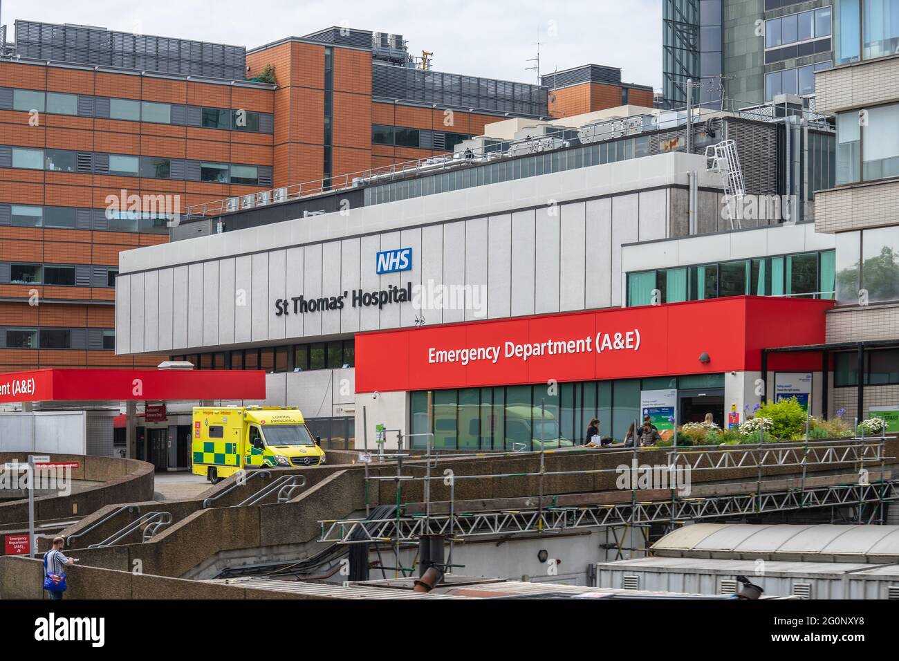 St Thomas Hospital Emergency Department, A and E. Londra, Gran Bretagna, 29 maggio 2021. Foto Stock