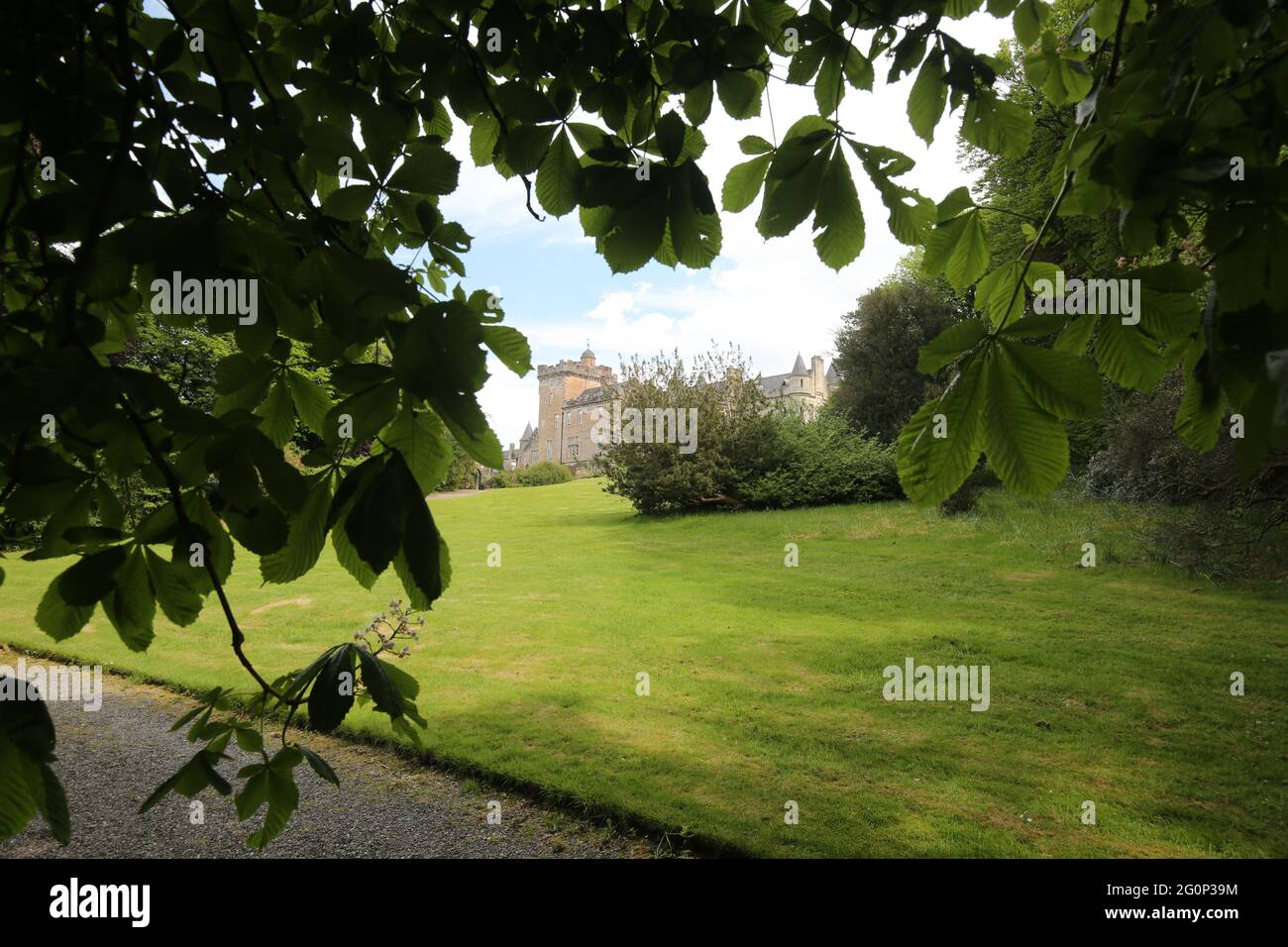 Glenapp Castle, Ballantrae, Girvan KA26 0NZ, Scozia, Regno Unito. Hotel 5 Stelle Luxury Castle, Ayrshire, Scozia Sud Ovest Foto Stock