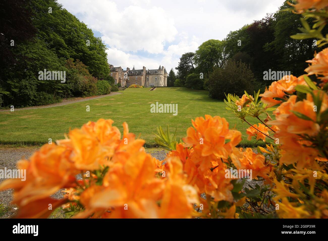 Glenapp Castle, Ballantrae, Girvan KA26 0NZ, Scozia, Regno Unito. Hotel 5 Stelle Luxury Castle, Ayrshire, Scozia Sud Ovest Foto Stock