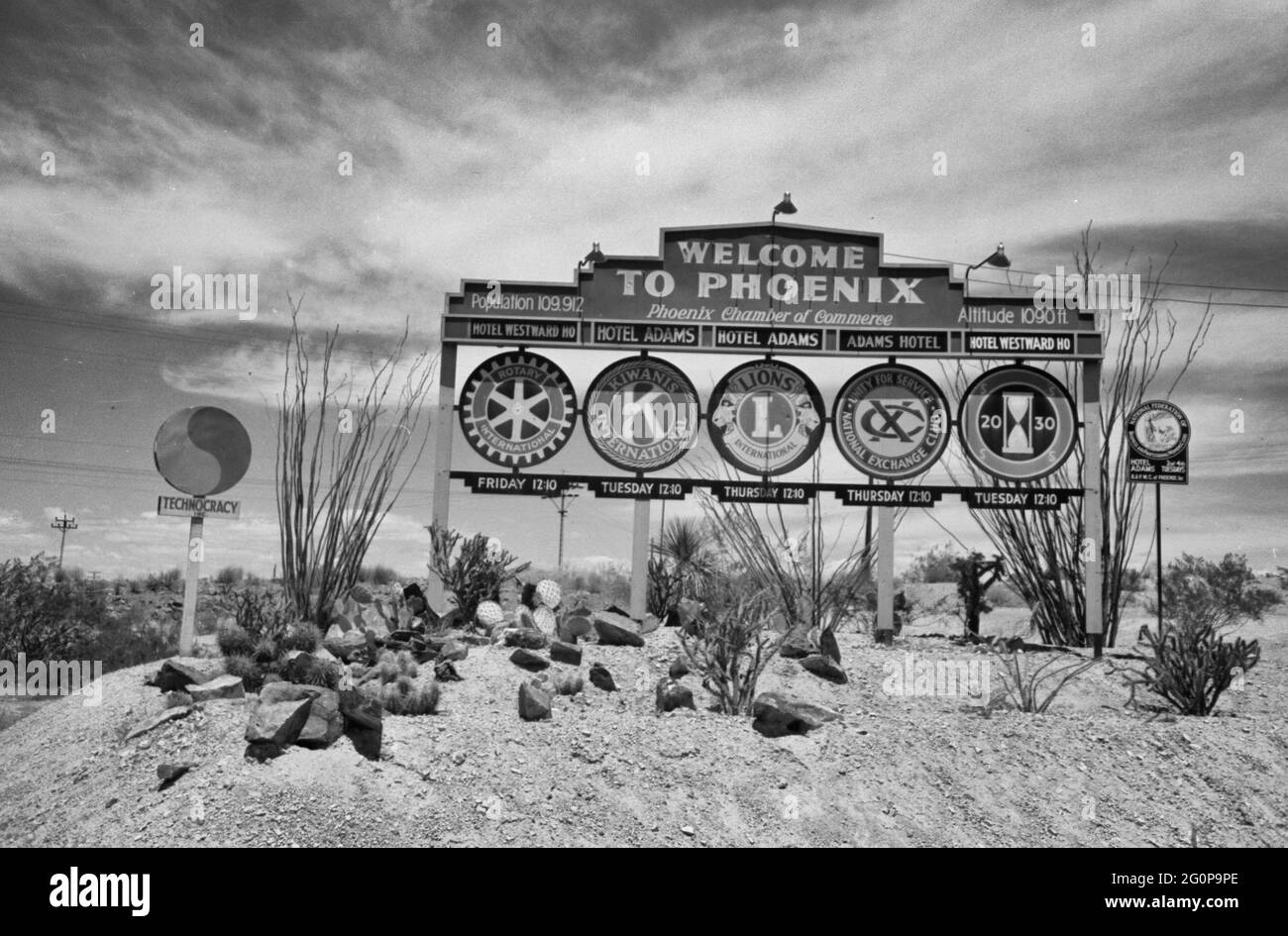 Firma alla periferia di Phoenix, Arizona, maggio 1940 Foto Stock