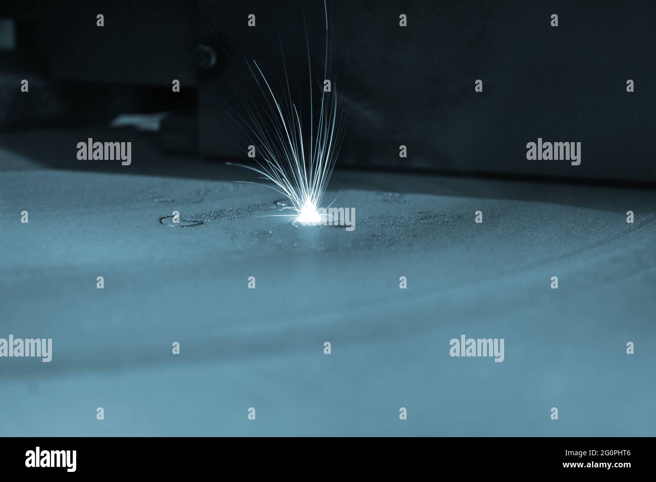 Stampante 3D che stampa metallo. Macchina per sinterizzazione laser per metallo. Foto Stock