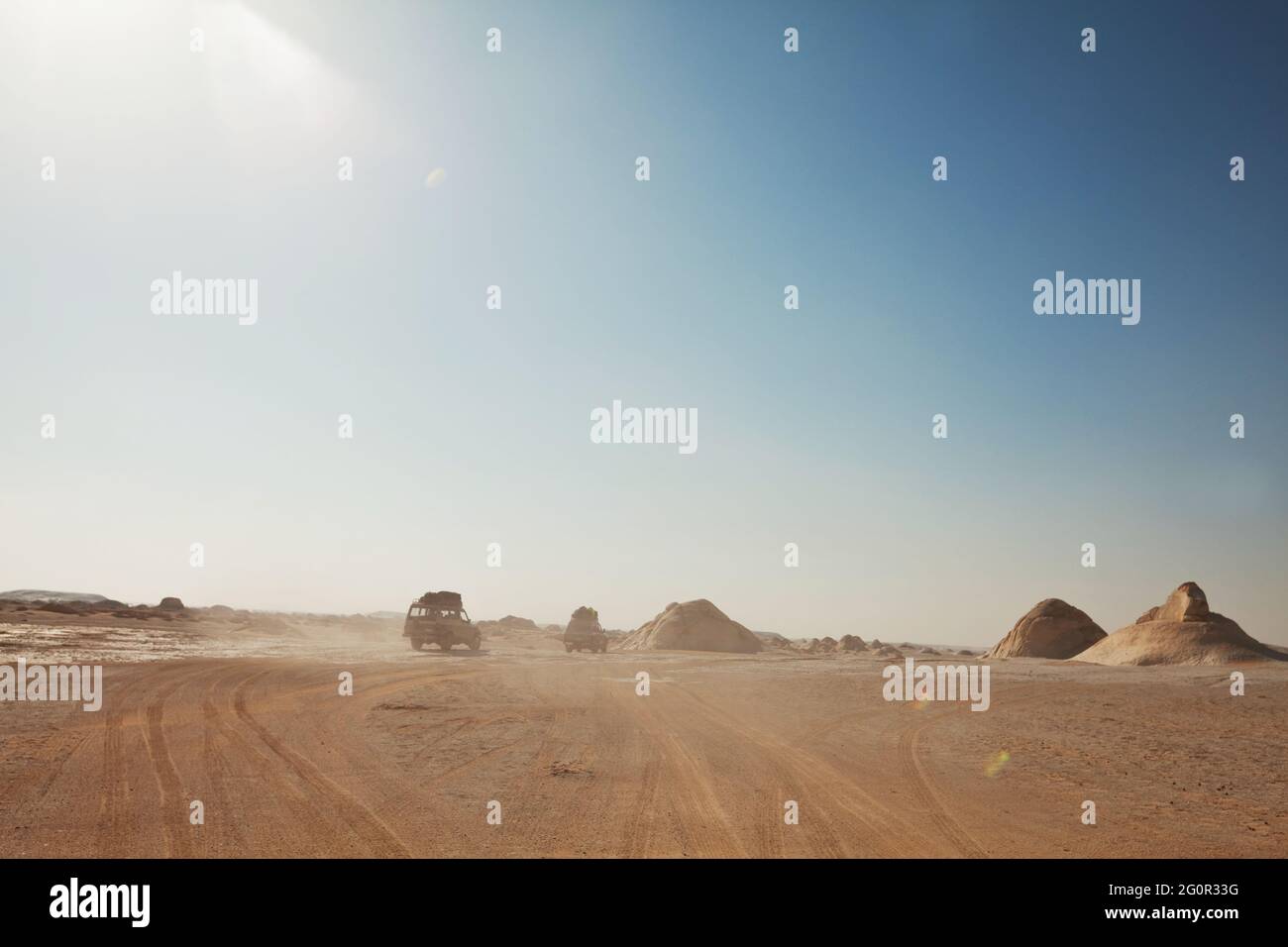 Bella la formazione di gesso in White Desert, Egitto, Africa Foto Stock