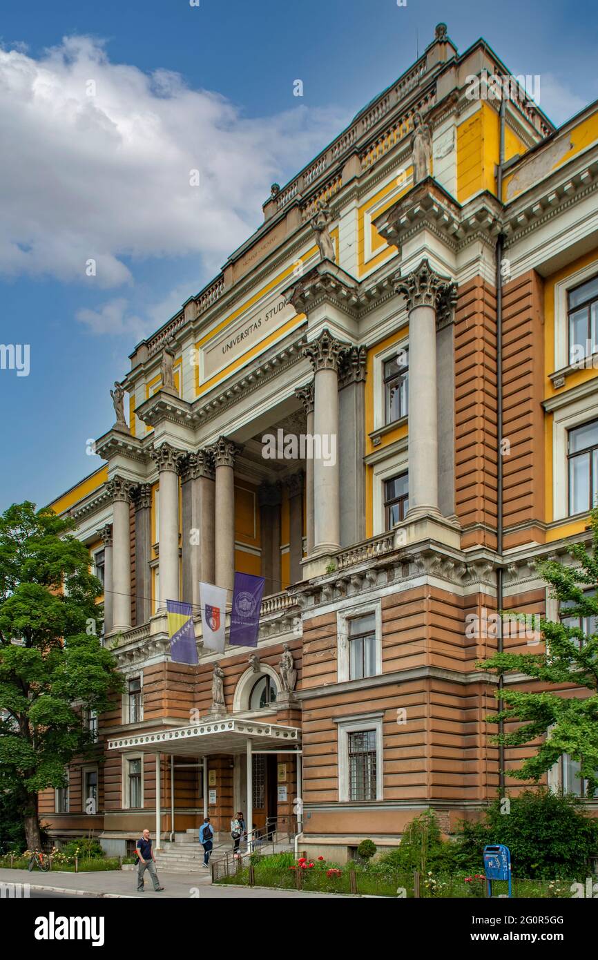 Edificio universitario, Sarajevo, Bosnia-Erzegovina Foto Stock