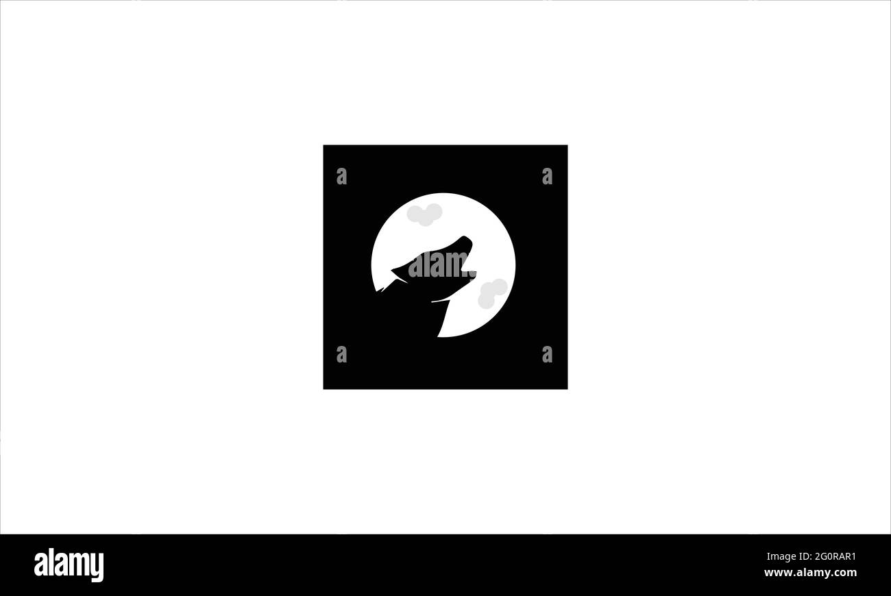 Testa del cane in cerchio icona logo disegno Logo illustrazione vettoriale Illustrazione Vettoriale