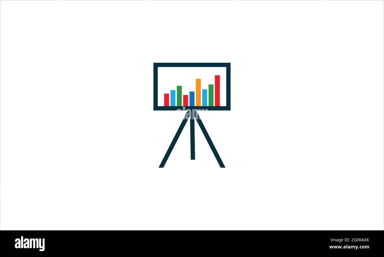 Grafico della barra di affari icona vettoriale di presentazione disegno del logo Illustrazione Vettoriale