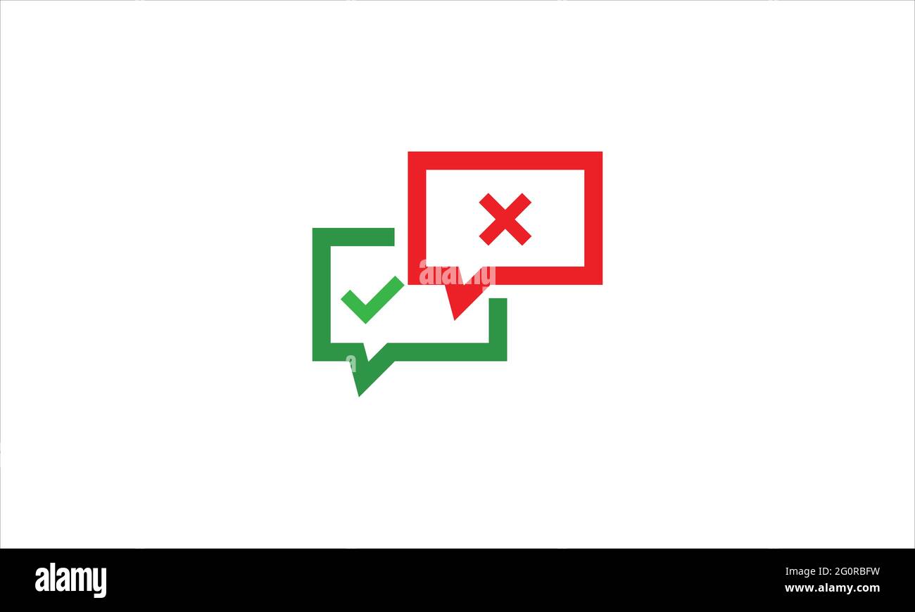 Icona del messaggio di rifiuto. Rifiuta firma chat. Illustrazione vettoriale Illustrazione Vettoriale