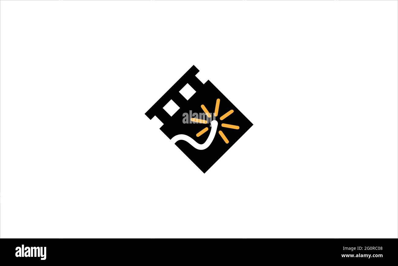 Filmstrip con logo icona bomba o logo icona film di guerra Illustrazione Vettoriale