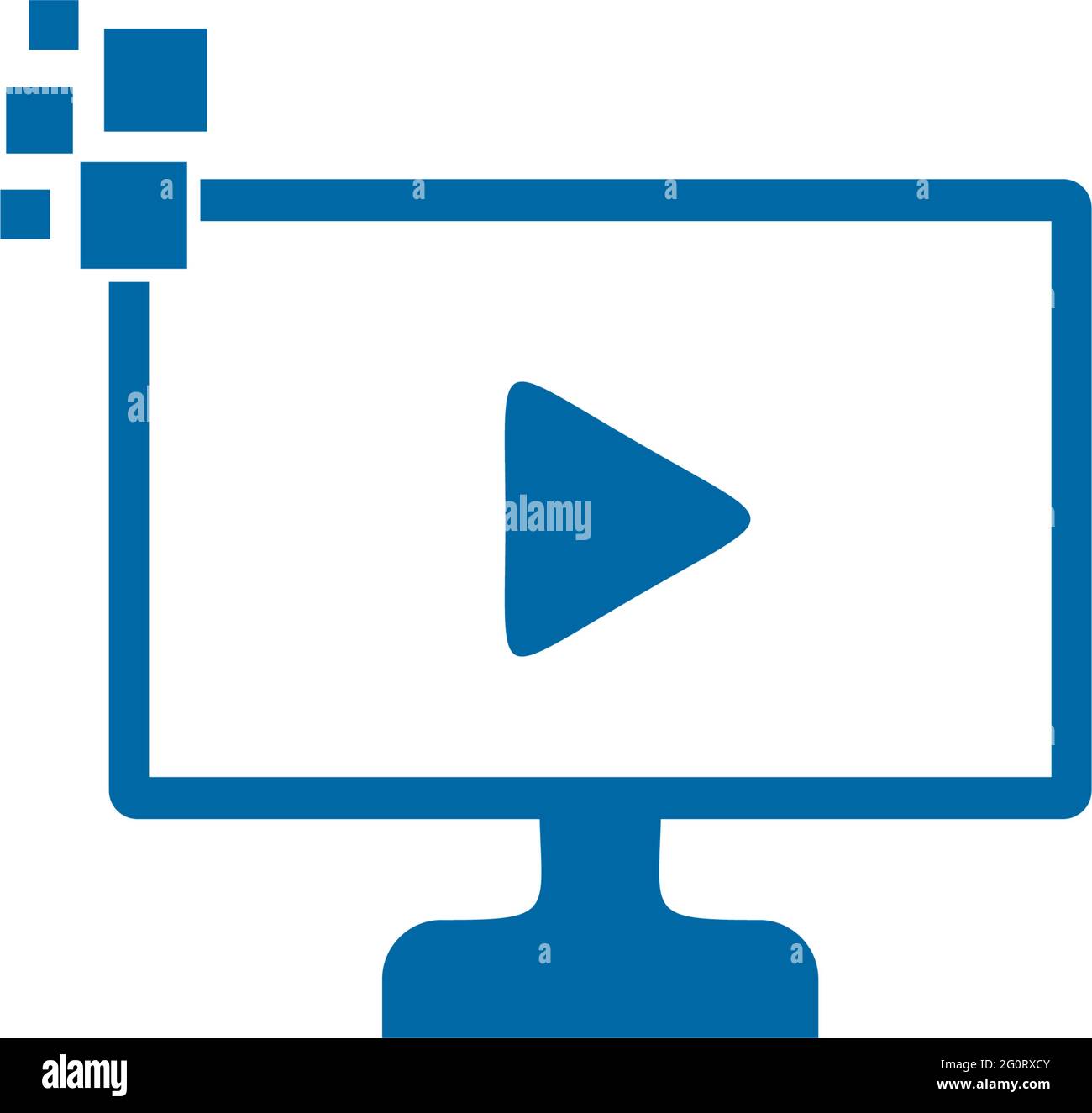 Modello vettoriale di progettazione del logo live del webinar Illustrazione Vettoriale