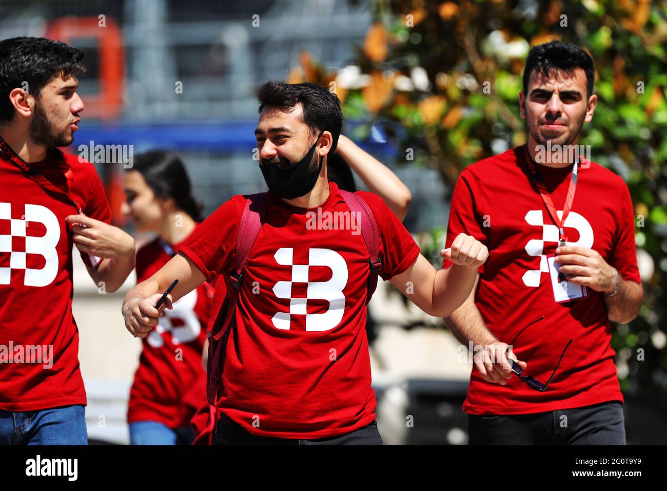 Baku, Azerbaigian. 03 giugno 2021. Atmosfera del circuito. Gran Premio di Azerbaigian, giovedì 3 giugno 2021. Circuito cittadino di Baku, Azerbaigian. Credit: James Moy/Alamy Live News Foto Stock