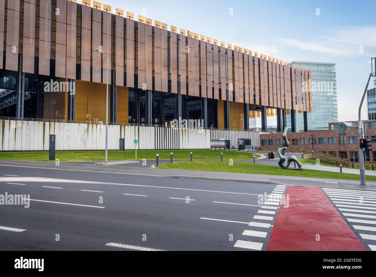 Corte di giustizia dell'Unione europea edificio a Kirchberg - Lussemburgo, Lussemburgo Foto Stock